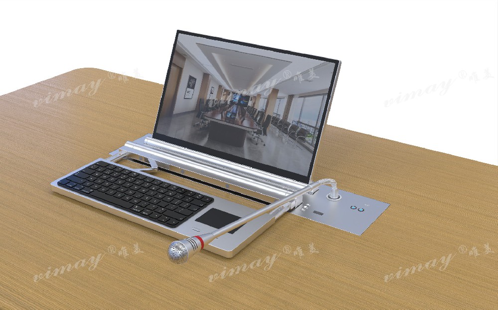 超薄双屏带键鼠升降终端